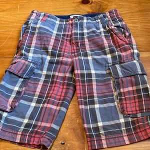 JOHNNIE B (Mini Boden) 30 Plaid Cargo Shorts